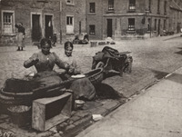 Fisherwomen baiting lines outside 28 North Street by St Andrews Preservation Trust is  in copyright